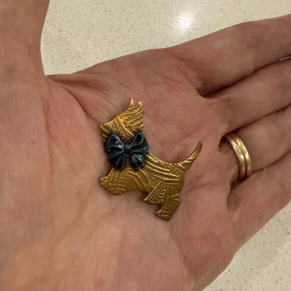 Scottie Dog Brooch - Picture 3 of 5